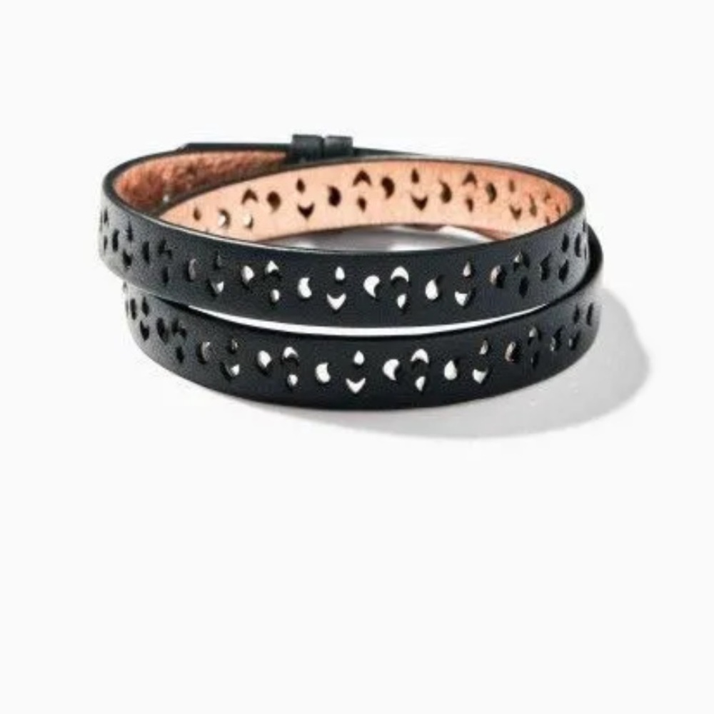 Set of 2 Adjustable Leather Wrap Bracelets